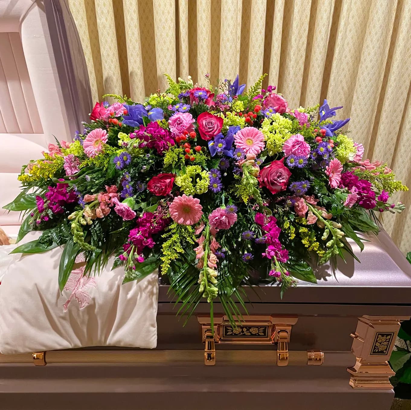 English Garden Casket Spray