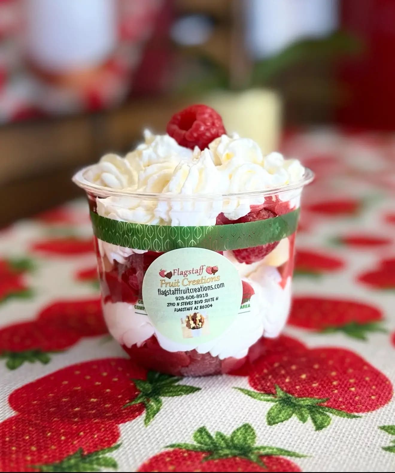 Raspberry New York style cheesecake 12oz cup