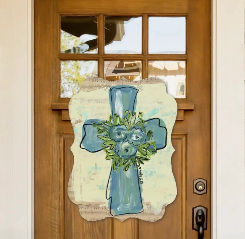 Blue Cross Door Hanger