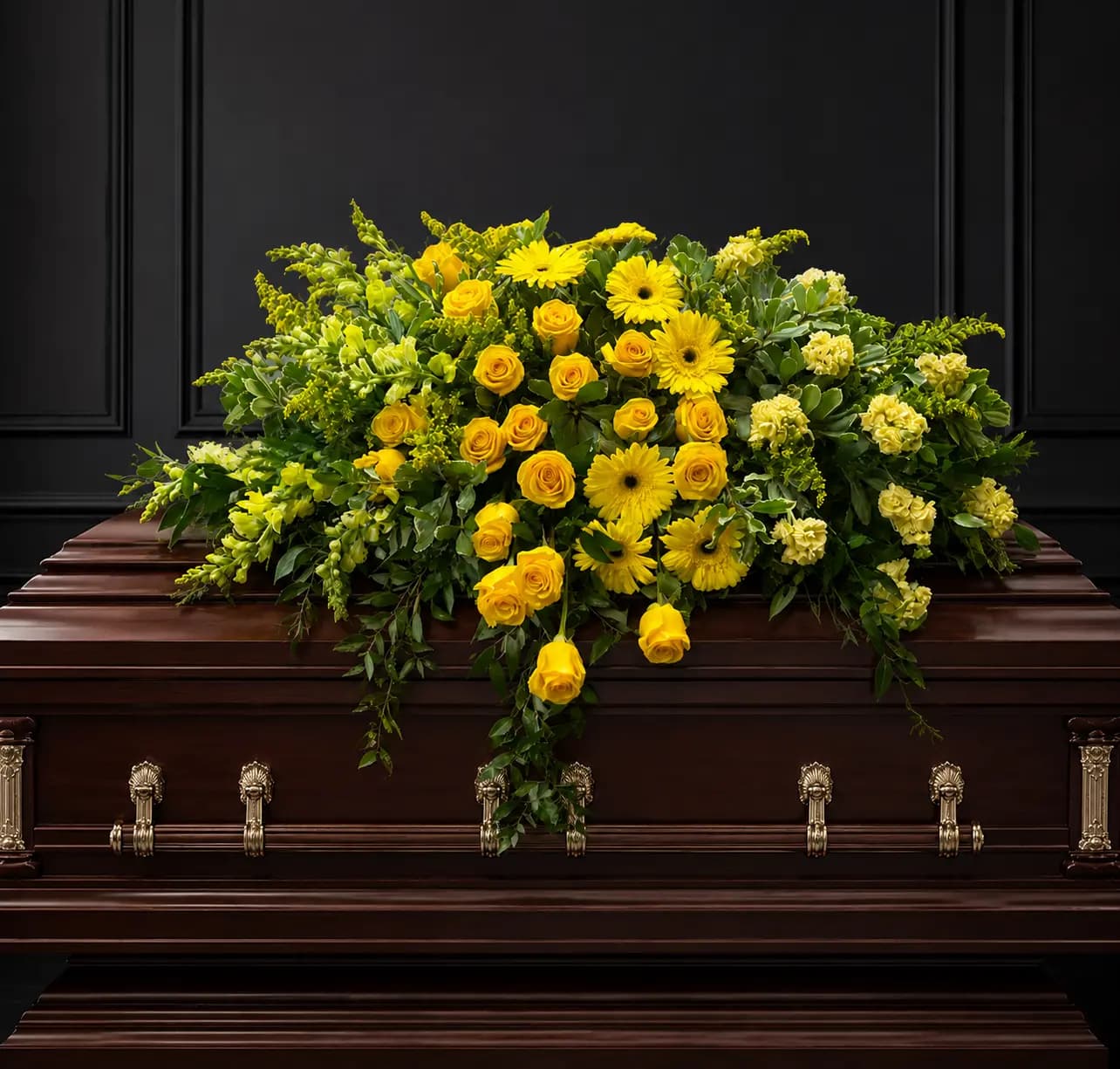 Sunlit Farewell Casket Spray