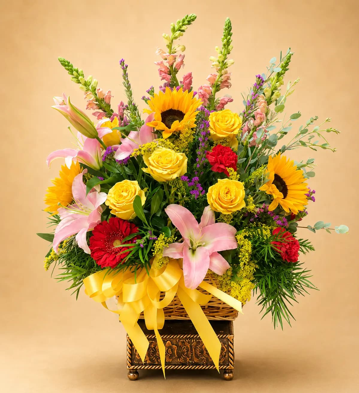Luxury Golden Garden Basket