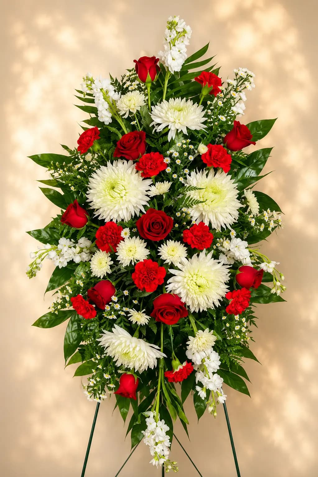 Red and White Easel Spray
