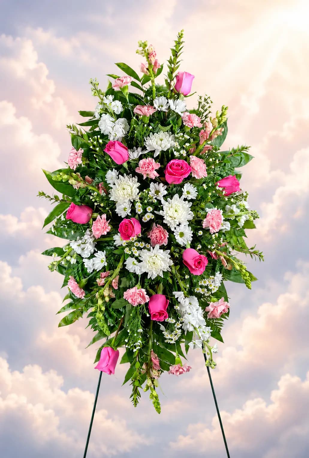 Pink and White Easel Spray