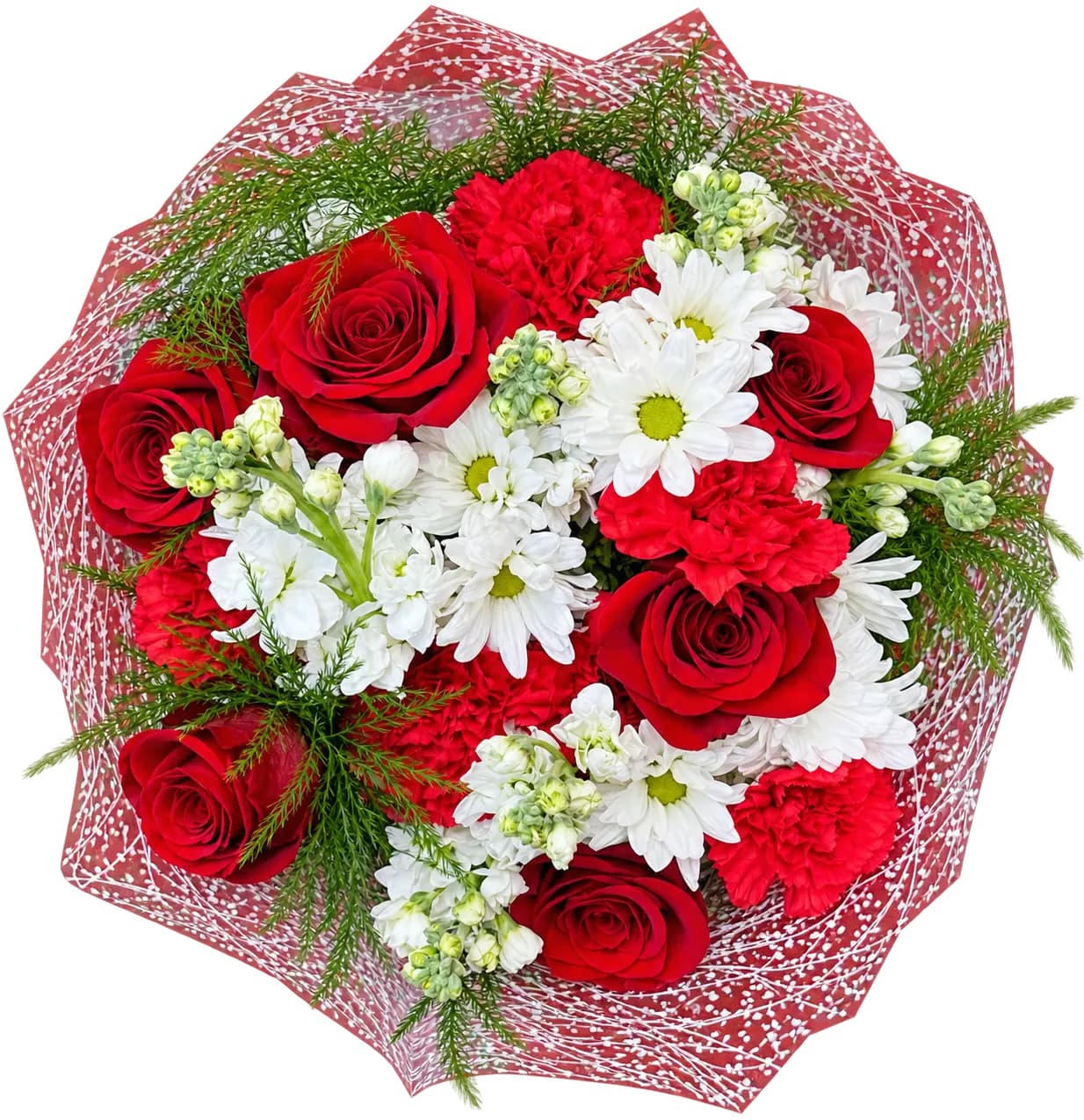 Red and White Mixed Bouquet