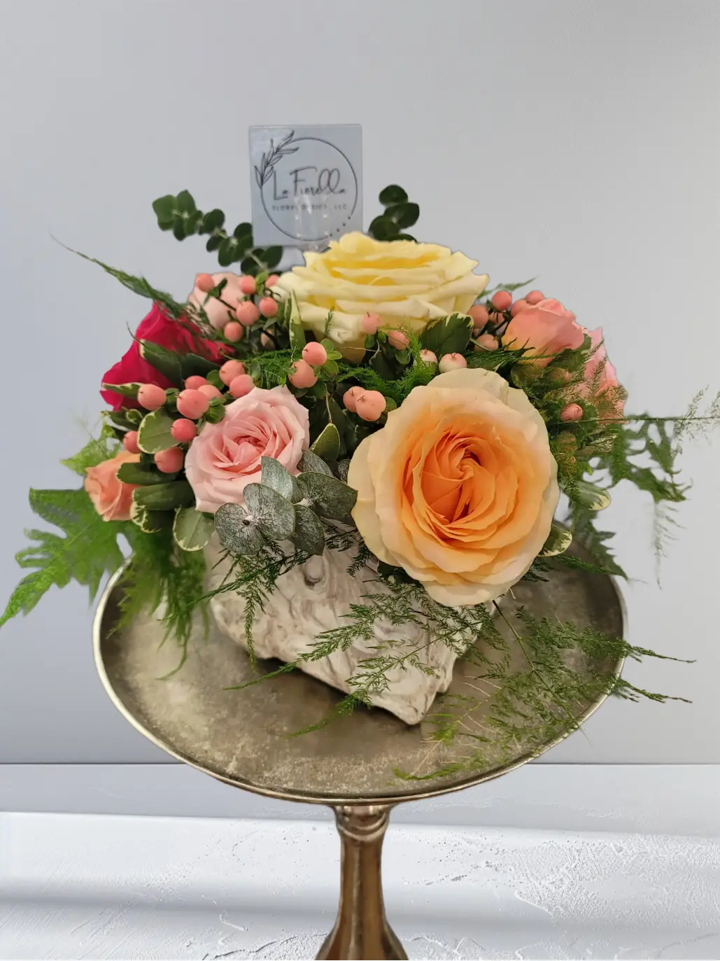 Blush & Peach Rose Arrangement – photo 2