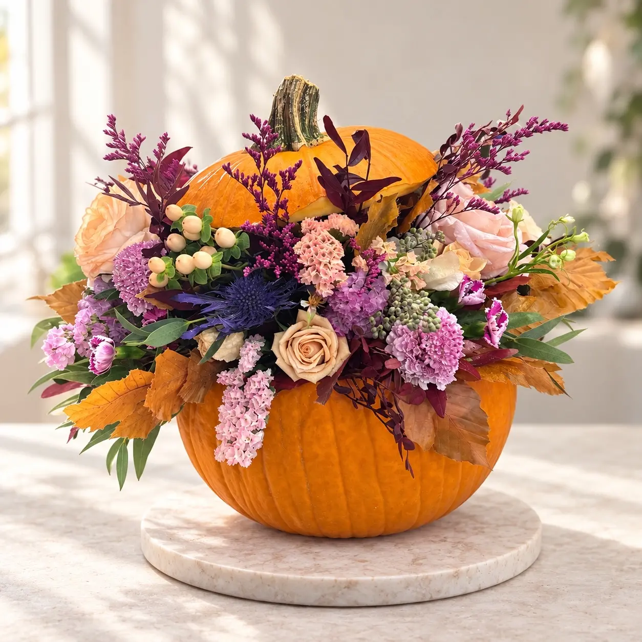 Pumpkin arrangement - designer choice flowers