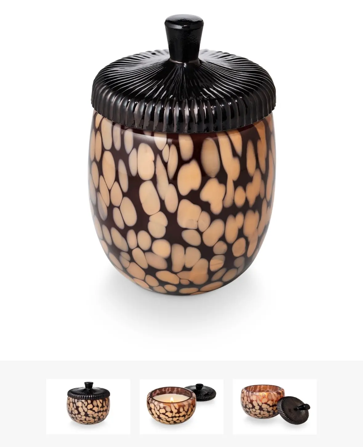 Glass Acorn Candle