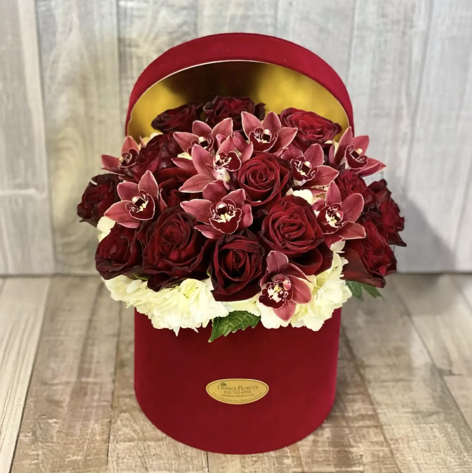 Velvet Box of Roses