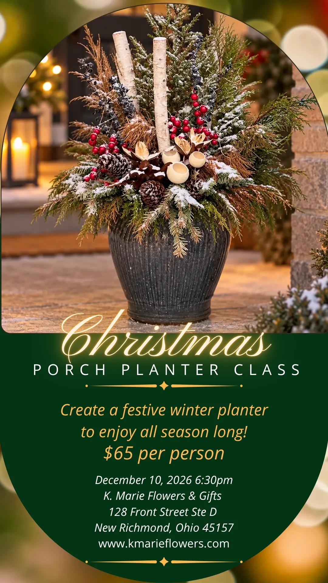 Christmas Porch Planter