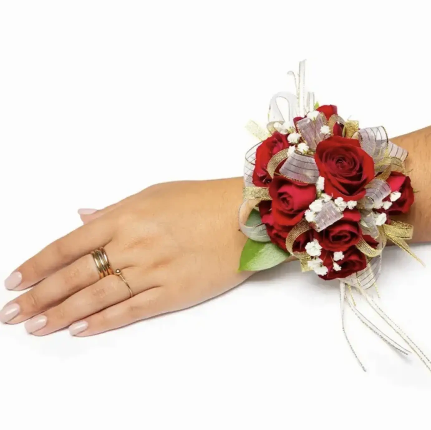 wrist corsage for red prom dress Prom Red Rose Wrist Corsage