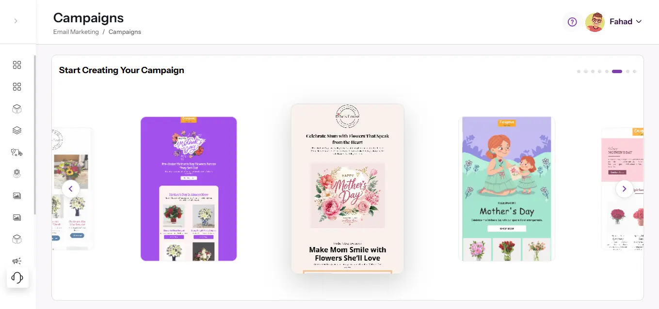 BoostFloral Email Marketing Campaign Dashboard Preview