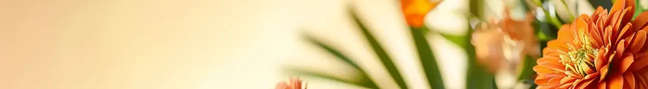 friendly website banner for flower shop website homepage during summer. light cream background